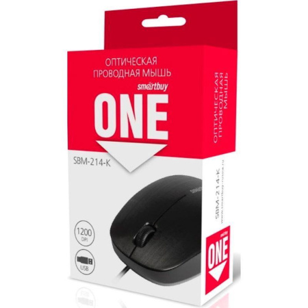 Мышь компьютерная Smartbuy ONE 214-K  (SBM-214-K) черная Мышь компьютерная Smartbuy ONE 214-K  (SBM-214-K) черная