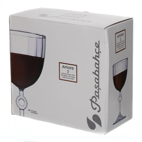 Набор бокалов для вина Pasabahce Amore стеклянные 270 мл (2 штуки в  упаковке)