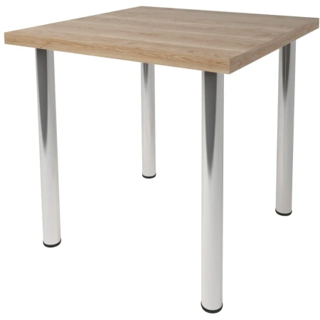 Стол обеденный Стиль гранд (дуб горный/хром, 800х800х730 мм)