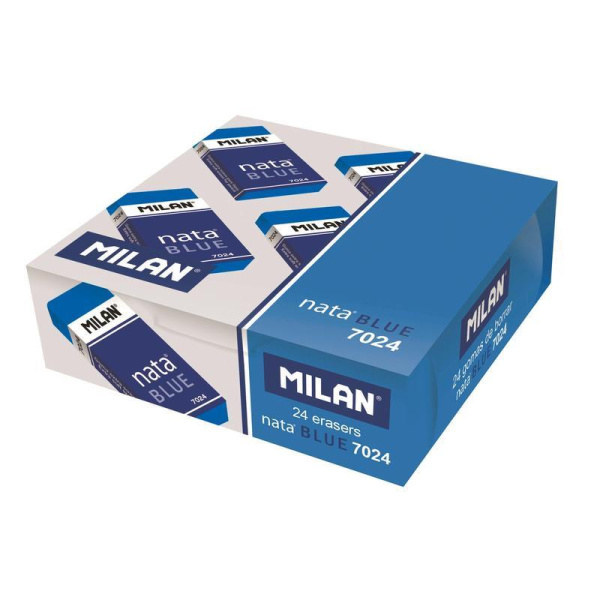 Ластик Milan 7024 пластиковый синий 50х23х10 мм