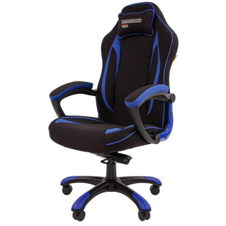 Кресло игровое Chairman game 28 синее/черное (ткань, пластик)