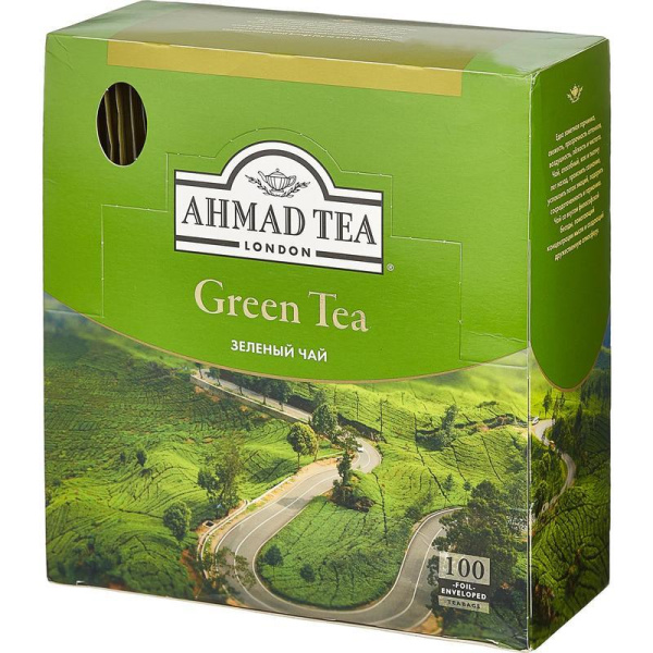 Чай Ahmad Green Tea зеленый 100 пакетиков