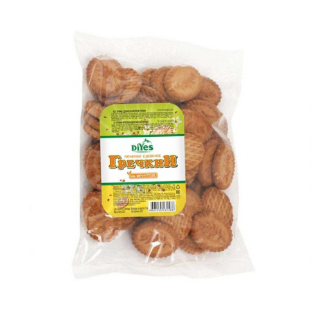 Печенье сдобное DiYes Гречкин на фруктозе 300 г Печенье сдобное DiYes Гречкин на фруктозе 300 г