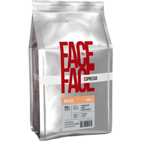 Кофе в зернах Face to Face Brazil 100 % арабика 1 кг