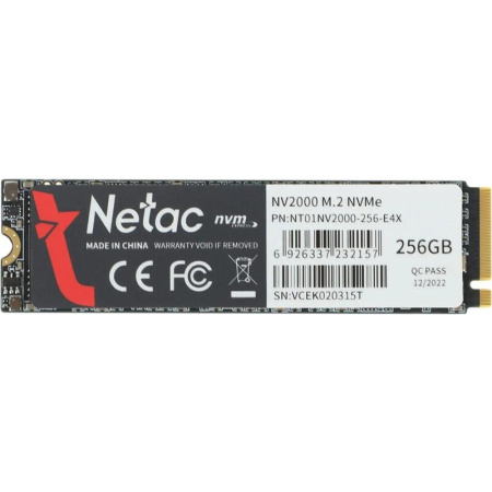 SSD накопитель Netac NV2000 256 ГБ (NT01NV2000-256-E4X)