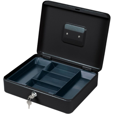 Денежный ящик глянцевый 240х300х90 мм черный