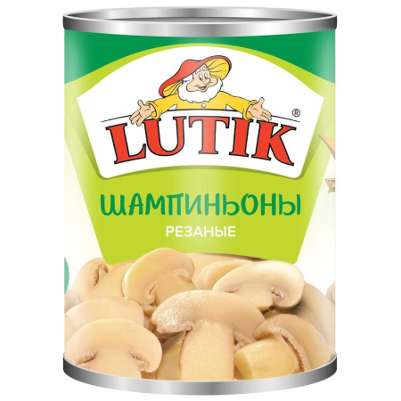 Шампиньоны Lutik резаные 425 мл