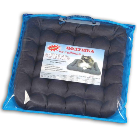 Подушка декоративная Smart-Textile Уют 40х40 см лузга гречихи/смесовый со стежкой серая