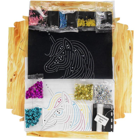 Набор для вышивания Lori пайетками Единорог