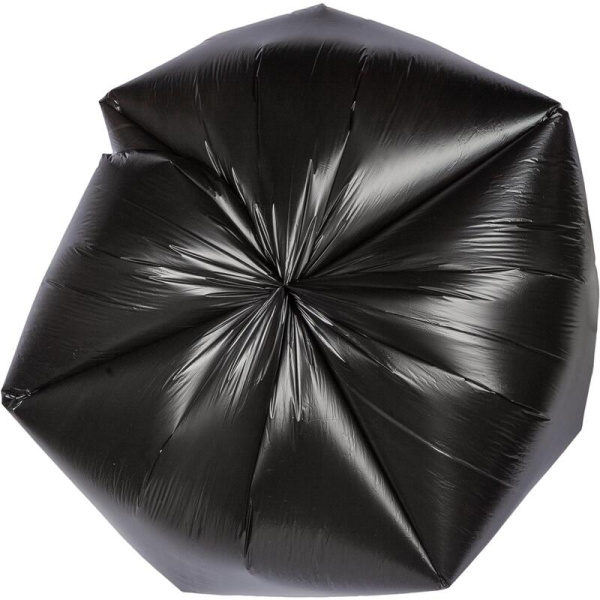 Мешки для мусора на 60 л черные (ПВД, 30 мкм, в рулоне 30 штук, 58х68 см)