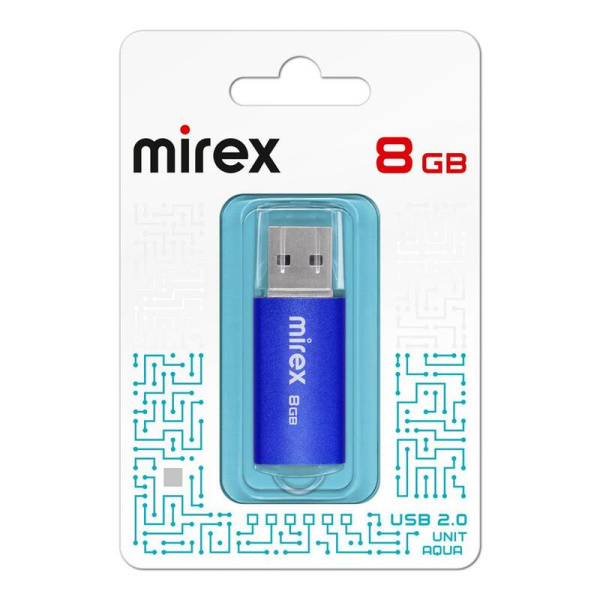 Флешка USB 2.0 8 ГБ Mirex Unit (13600-FMUAQU08)