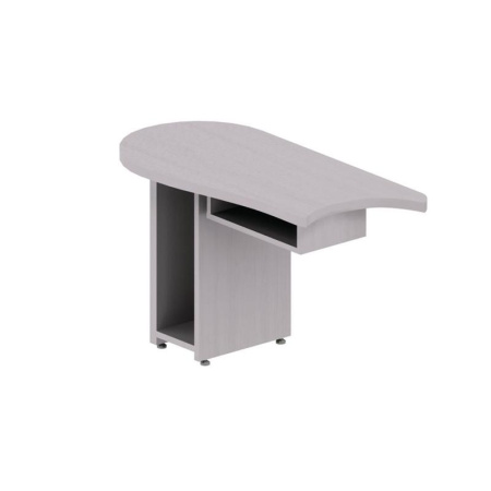 Стол-приставка Статус левый (дуб млечный, 1300х604х750 мм)