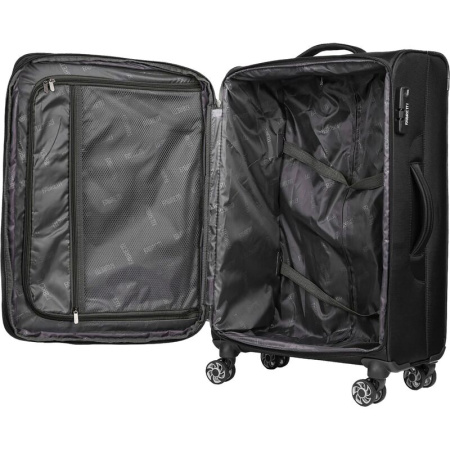 Чемодан Fabretti 46 литров из ткани черный (TRM2320-24-2)