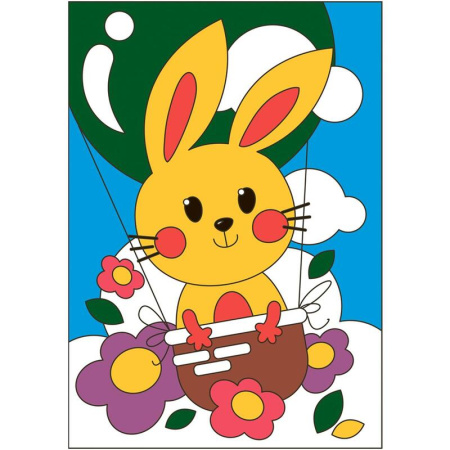 Картина по номерам Lori Веселые картинки Зайчик-путешественник