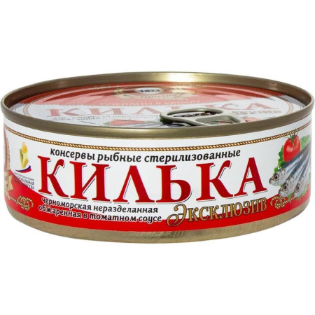 Килька Пролив черноморская обжаренная в томатном соусе 240 г