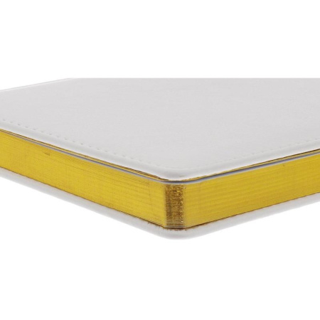 Ежедневник недатированный Attache Sidney Nebraska искусственная кожа А5  136 листов белый (золотистый обрез, 145x205 мм)