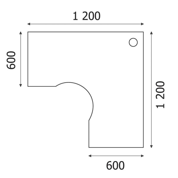 Стол угловой Арго А-203.60 правый (бук, 1200х1200х760 мм)