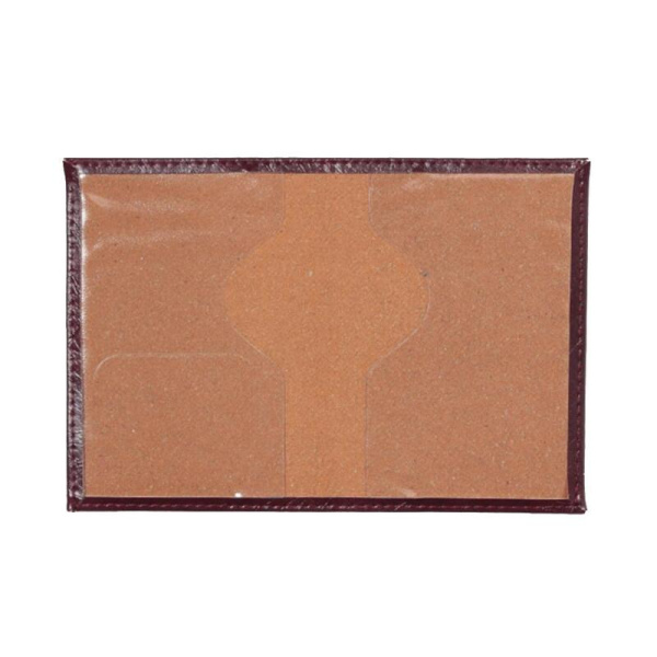 Обложка на паспорт Кожевенная Мануфактура Герб из искусственной кожи  коричневого цвета (Op6040106)