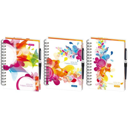 Бизнес-тетрадь Mariner Emotion А5 150 листов цветная в клетку/линейку 5 разделителей на спирали (148х205 мм)