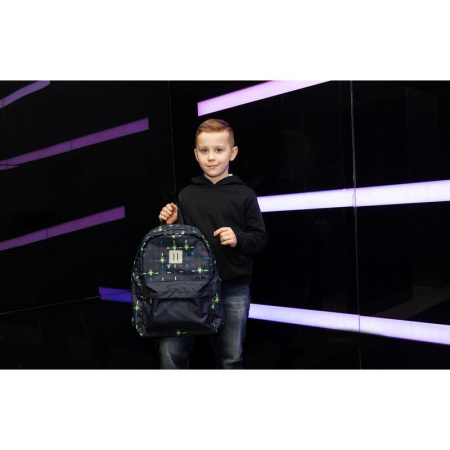 Рюкзак №1 School Shape Robot черный