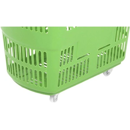 Корзина-тележка Комус Мебель B35C.ECO.GR.BL пластик зелёный/чёрный