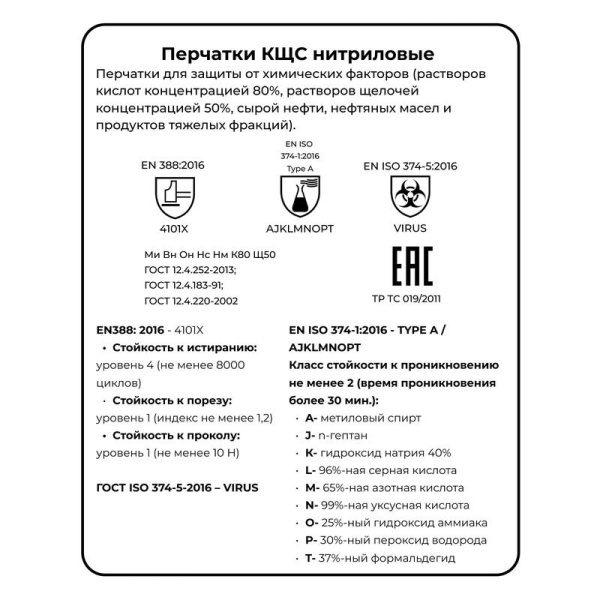 Перчатки КЩС нитриловые Scaffa Практик Cem N38 синие (размер 7)