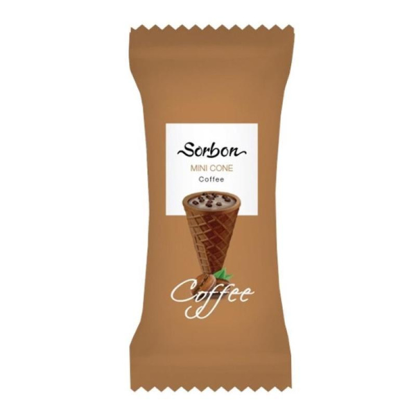 Конфеты Sorbon Coffee мини-рожки c хрустящей начинкой 200 г