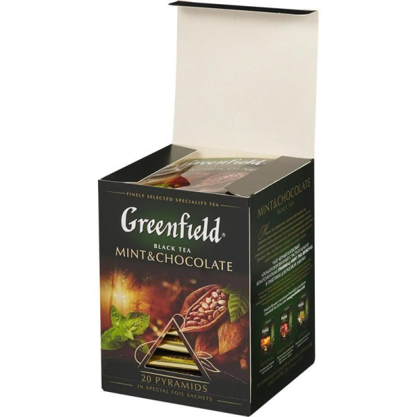 Чай Greenfield Mint and chocolate черный 20 пакетиков