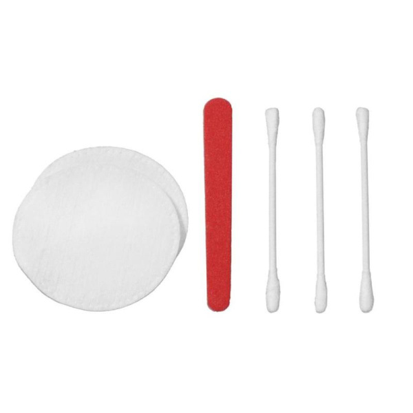Набор косметический пакет (ватные диски - 2 шт, ватные палочки - 3 шт,  пилка -1  шт, 300 штук в упаковке)