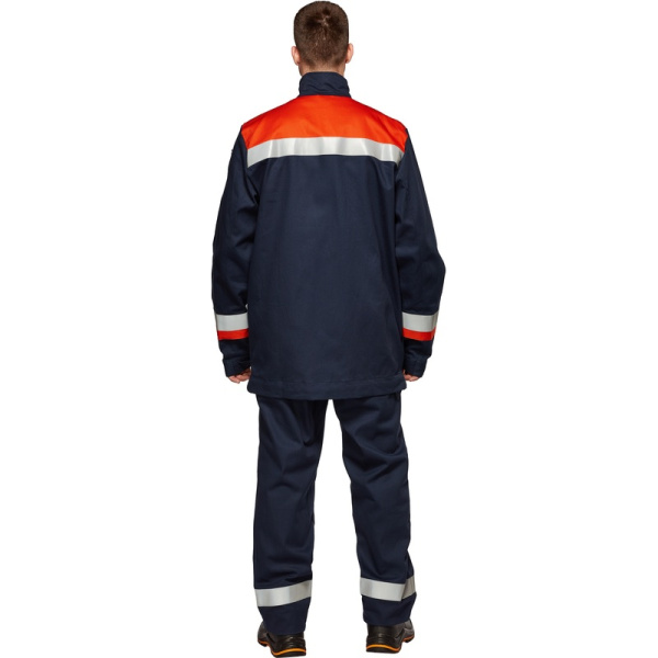 Костюм для защиты от электродуги Энергия летний синий/оранжевый 13.2  кал/см2 (размер 44-46, рост 182-188)