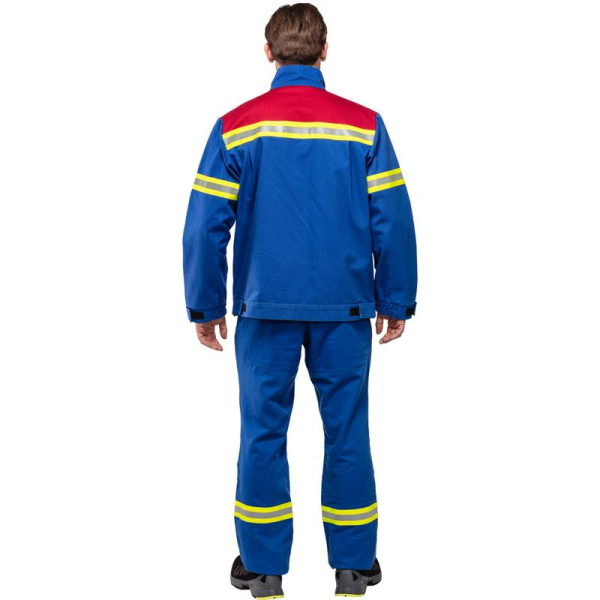 Куртка-накидка для защиты от электродуги Сл-2а мужская  васильковая/красная (размер 48-50, рост 182-188)