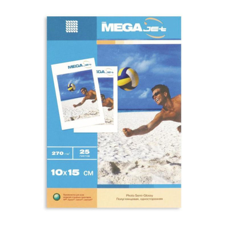 Фотобумага MEGA Jet Ultra Photo (10х15 см, 270 г/кв.м, 25 листов) Фотобумага MEGA Jet Ultra Photo (10х15 см, 270 г/кв.м, 25 листов)