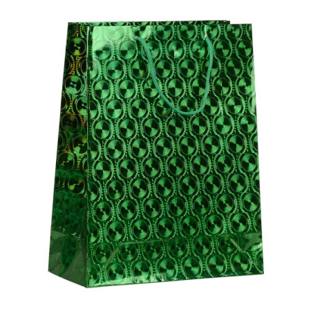 Пакет подарочный бумажный Голография (32x26х10 см)