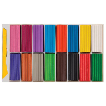 Пластилин классический Каляка-Маляка 16 цветов 240 г со стеком