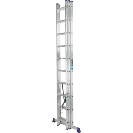Лестница универсальная Topfort алюминиевая трехсекционная 3x10 ступеней Лестница универсальная Topfort алюминиевая трехсекционная 3x10 ступеней