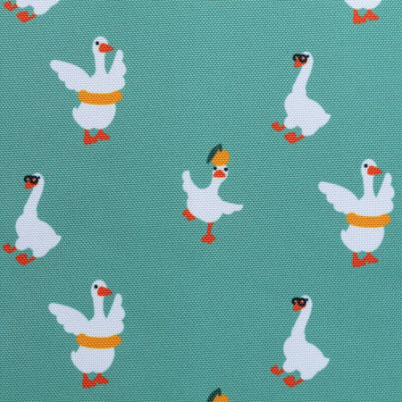 Рюкзак Комус Класс (№1 School) Квадро Гуси зеленый