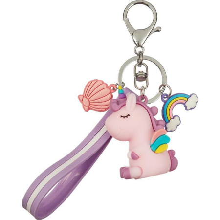 Брелок Единорог сиреневый 5.5x3.5 см