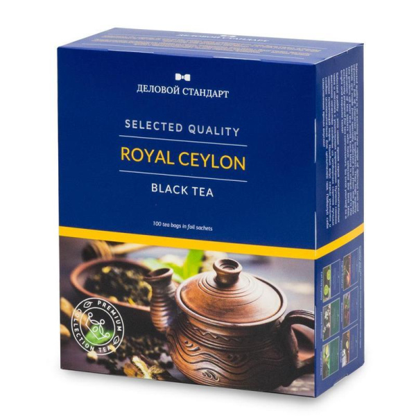 Чай Деловой Стандарт Roayl Ceylon черный 100 пакетиков
