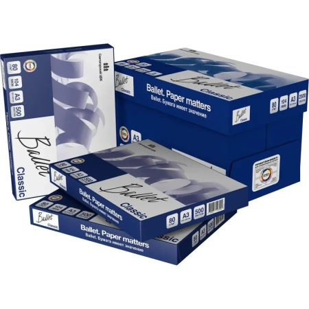 Бумага офисная Ballet Classic А3 80 г/кв.м марка B 153 CIE (500 листов)