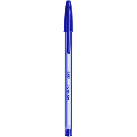 Ручка шариковая одноразовая неавтоматическая Bic Cristal Soft синяя (толщина линии 0.35 мм) Ручка шариковая одноразовая неавтоматическая Bic Cristal Soft синяя (толщина линии 0.35 мм)
