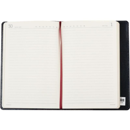 Ежедневник полудатированный Bruno Visconti Profy натуральная кожа А5 208 листов синий (золотистый обрез, 152x222 мм) (артикул производителя 3-073/01)