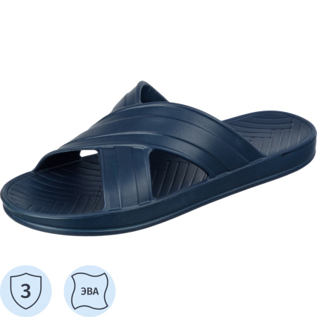 Тапочки резиновые (сланцы) Evart Немо ЭВА синие (размер 38)
