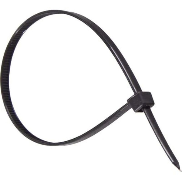 Хомут (стяжка) пластиковый Вихрь 200x3.6 мм черный 100 штук