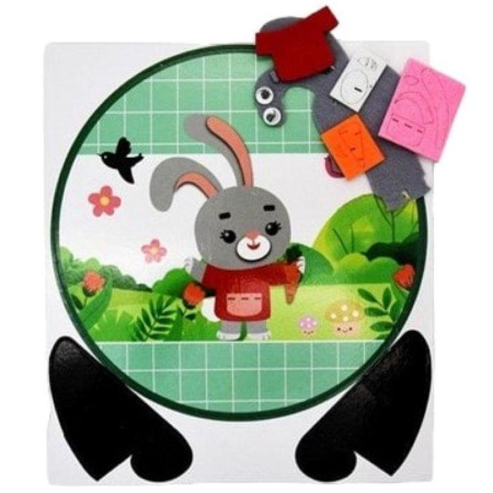 Набор для творчества аппликация из фетра Апплика Зайчик
