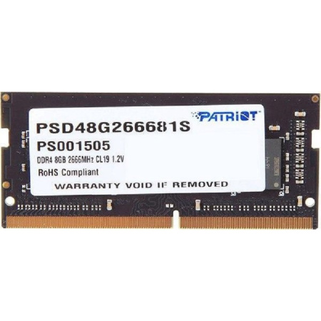 Оперативная память Patriot SL 8 ГБ PSD48G266681S (SODIMM DDR4) Оперативная память Patriot SL 8 ГБ PSD48G266681S (SODIMM DDR4)
