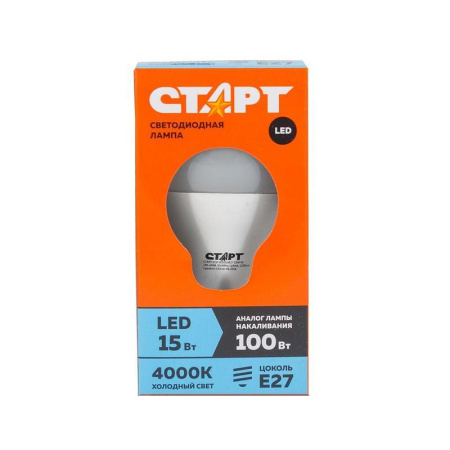 Лампа светодиодная Старт ECO 15 Вт E27 грушевидная 4000 К нейтральный  белый свет