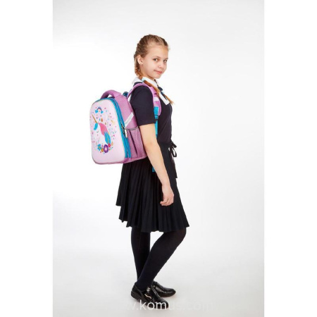 Ранец ортопедический №1 School Basic Единорог (экокожа)