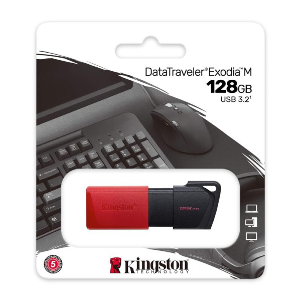 Флешка USB 3.0 128 ГБ Kingston DataTraveler Exodia M (DTXM/128GB)