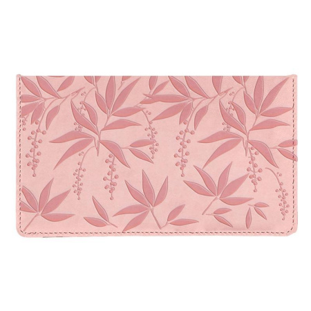 Еженедельник недатированный 2021 год InFolio Leaves искусственная кожа A6 64 листа розовый (160x90 мм)