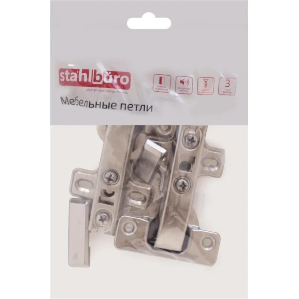 Петля StahlBuro 1108-90 Slide-On хром